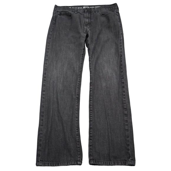 Guess Pants Mens 34 Gray Delmar Slim Straight Button Pocket Cotton Denim Jeans - Picture 1 of 16
